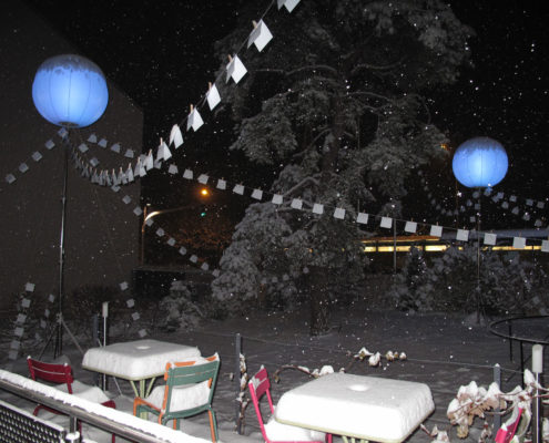 Ballon Lumineux - Sous la neige