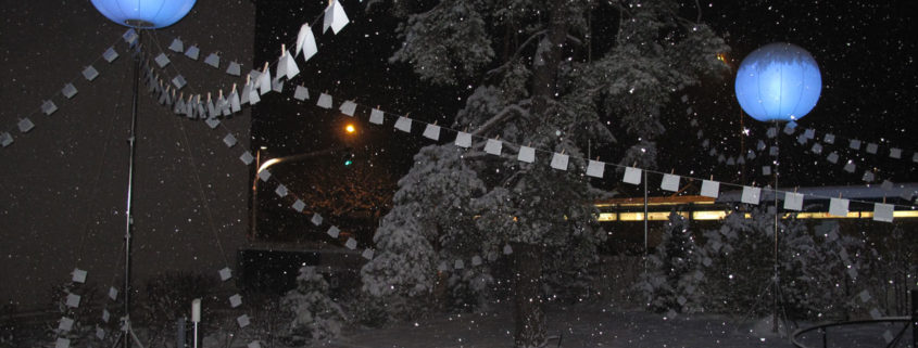 Ballon Lumineux - Sous la neige